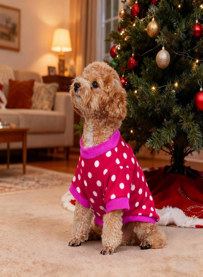 Rbenxia 2 Pieces Dog Fleece Sweaters Puppy Warm Sweater Doggie Sweatshirt Soft Fleece Dog Pajamas Puppy Clothes Winter Dogs Outfits for Small Dogs Cat Pets (Small, Leopard Print + Polka dots) - Image 4